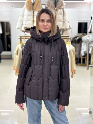 Пуховик Chanevia 25583 SEAL BROWN