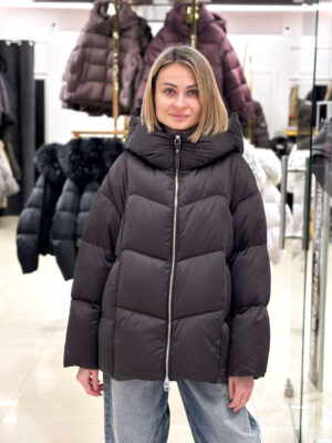 Пуховик Chanevia 25560 SEAL BROWN